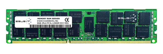 Memory RAM 1x 8GB ESUS IT ECC REGISTERED DDR3 2Rx4 1600MHz PC3-12800 RDIMM | ESUD31600RD4L/8G